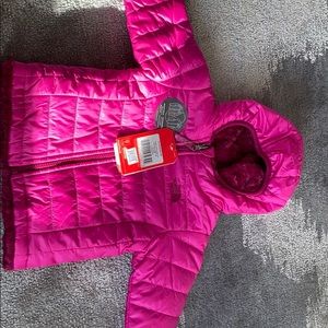 NWT the north face baby jacket pink size 12-18